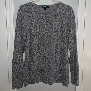 Buffalo David Bitton Gray Cheetah Print Pattered top